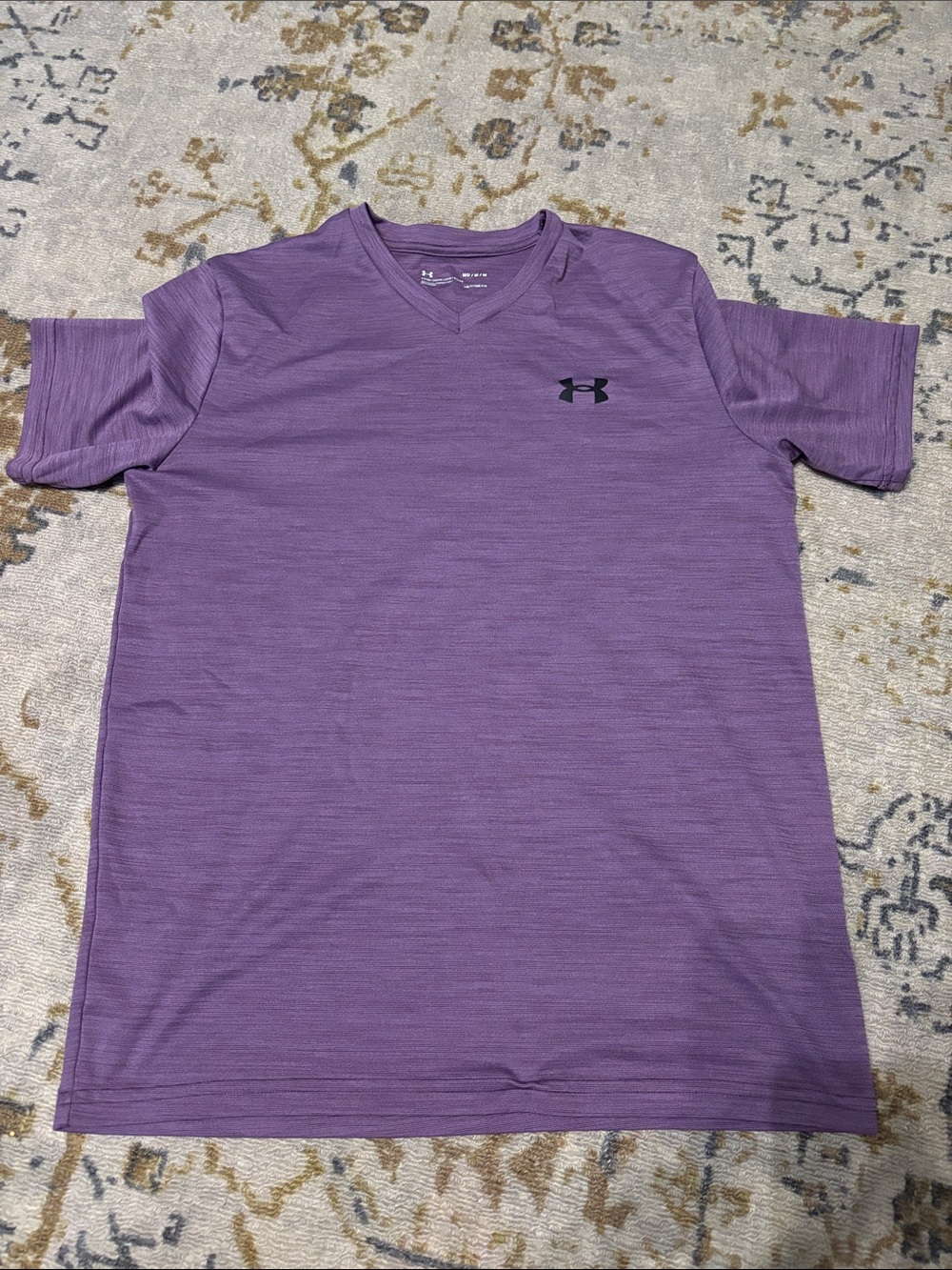 Under Armour Men’s Purple V-Neck Performance Tee